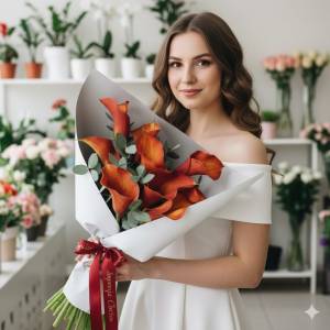 Букет из калл "Утонченная нежность"