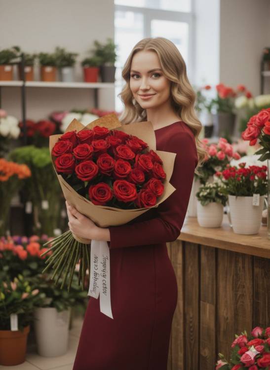 Букет из 15 красных роз