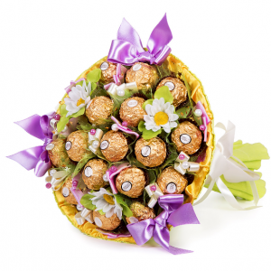 Букет цветочно-сладкий