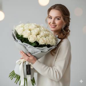 Розы Avalanche "Безупречная Нежность" 15шт