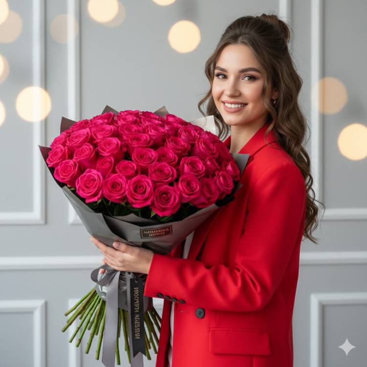 Розы Topaz "Яркий Топаз"51 шт Розы Topaz "Яркий Топаз"51 шт