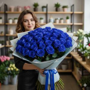 Букет из 101 роз "Небесная красота"