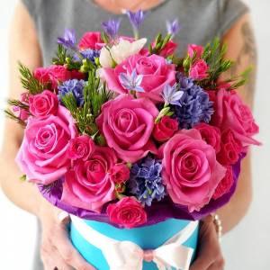 Букет с гиацинтом "Яркие эмоции"