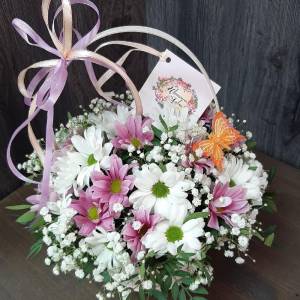 Корзина Сборная из хризантемы
