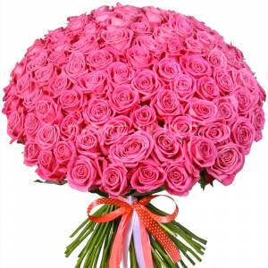 Букет из 101 розовых роз 80 см